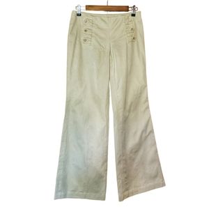 Tory Burch Wide Leg Sailor Pants Khaki